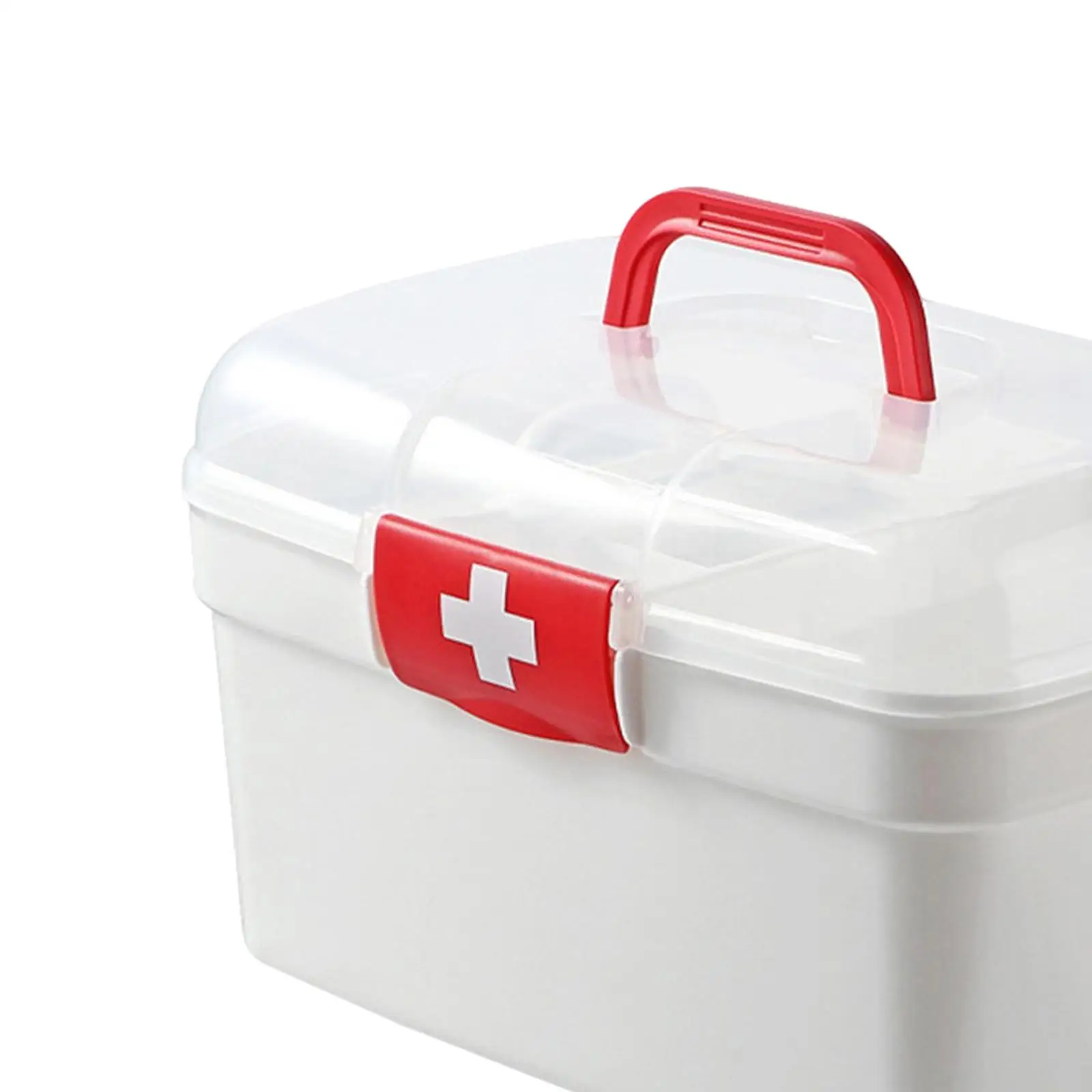 Household First Aid Kit Box Plastic Storage Container with Handle for Travel Camping Outdoor Activities