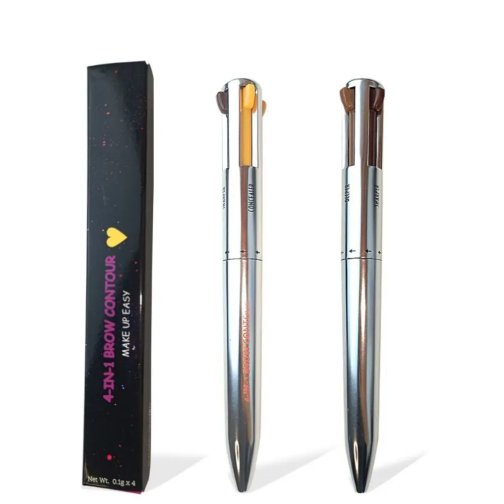 Cosmetics Female Microblading Marker Pen Makeup Tool Eye Brow Tint Permanent Tattoo Pen 4 In 1 Eyebrow Pencil Eyebrow Enhancer