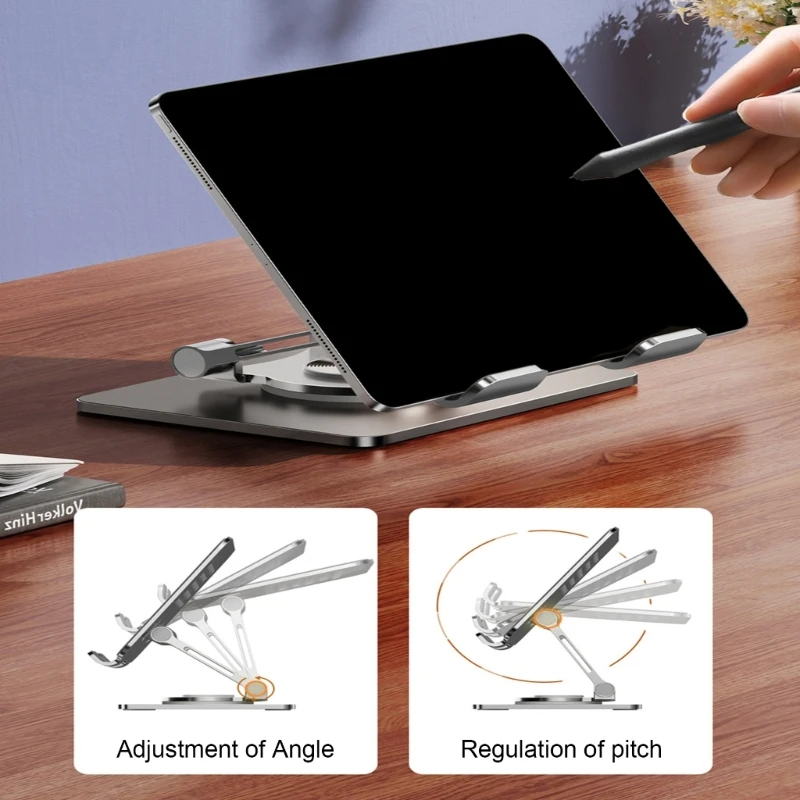 Laptop Stand Risers for Desk Ergonomic Foldable Computer Stand Adjustable Height for Collaborative Work Easy Storage