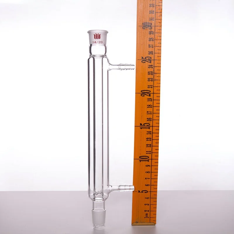 Kolom fraksionasi SYNTHWARE dengan interlayer, 14/20 sambungan 19/22 24/40, panjang efektif 110mm/200mm, kaca borosilikat, C17