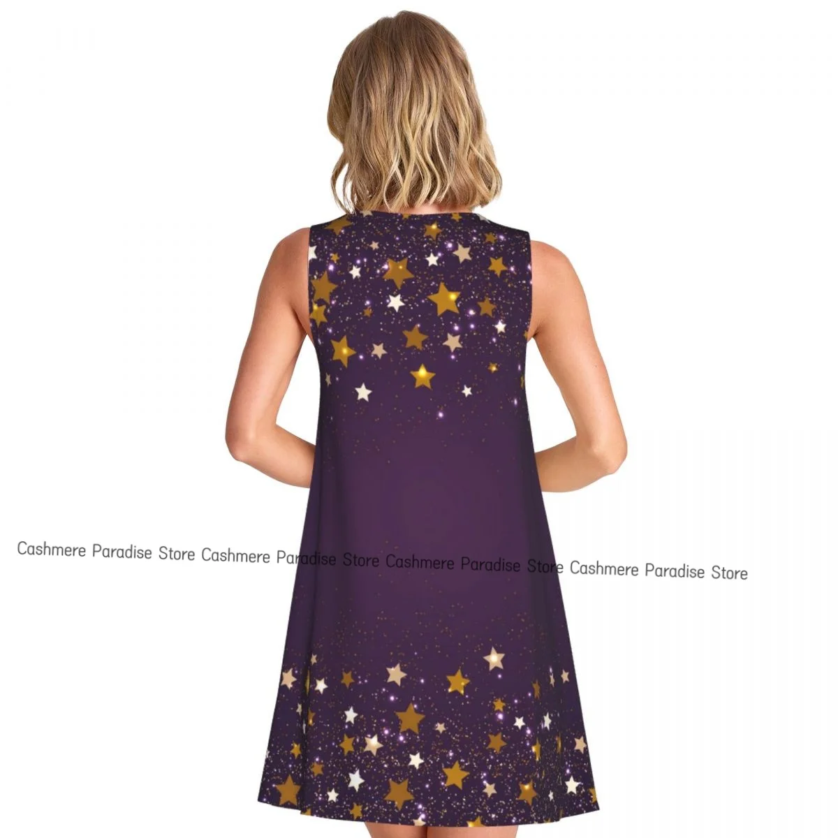 Robe femme étoiles été t-shirt décontracté robes plage couvrir robe débardeur