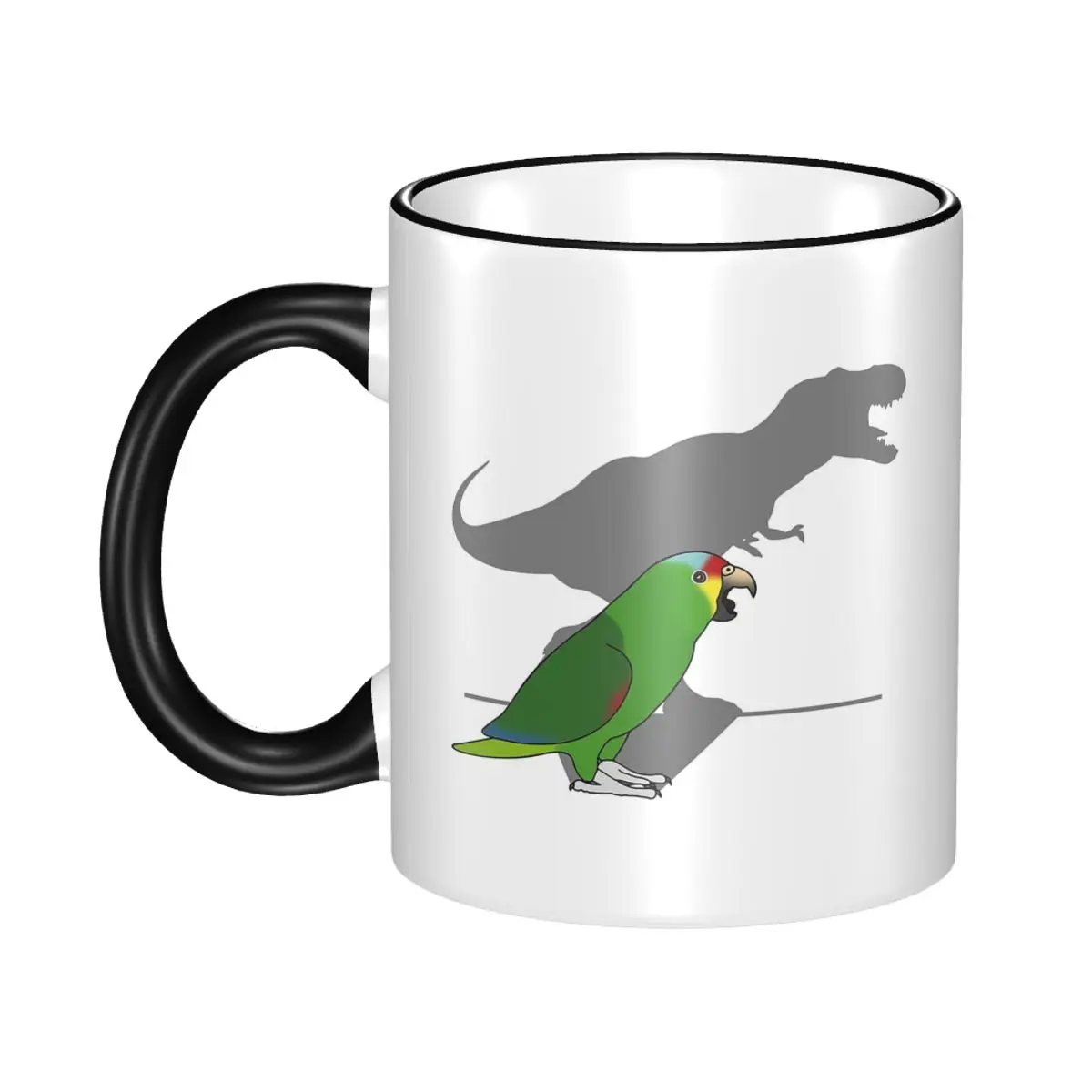 T-rex Red Lored Amazon Parrot Mug Funny Ceramic Coffee Cups Tea Mugs Milk Cup Drinkware Gifts for Friends