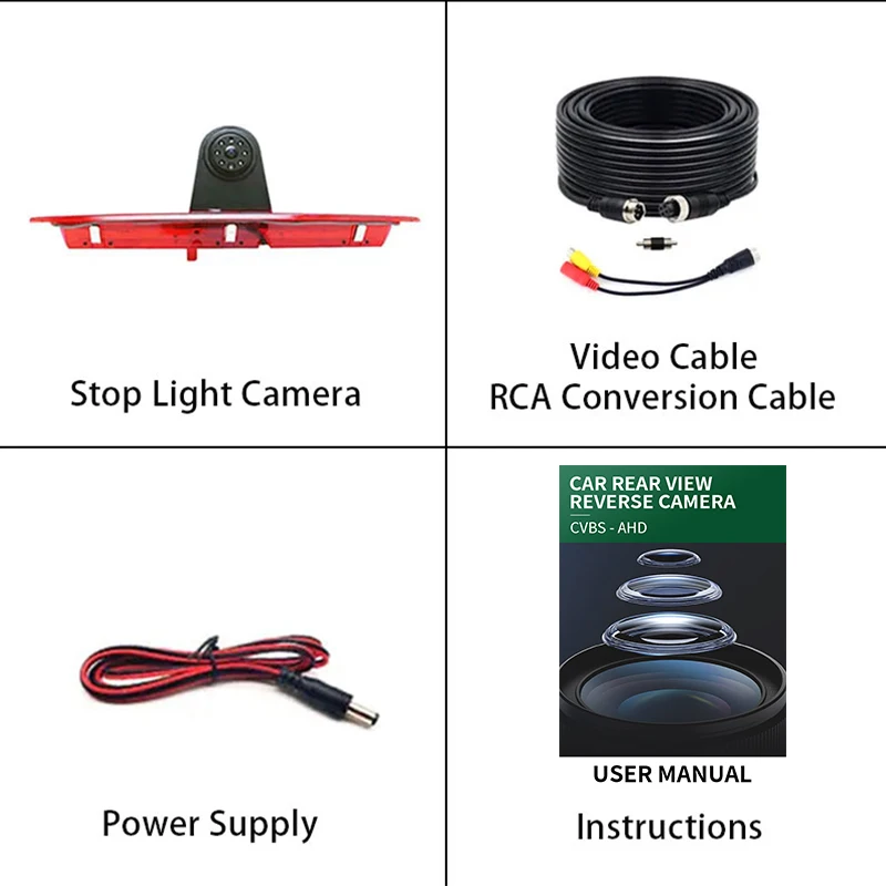 AHD HD CCD waterproof Wide Angle Night Vision Car Brake light camera rear view reverse camera For Ford Transit Van 2015-2020