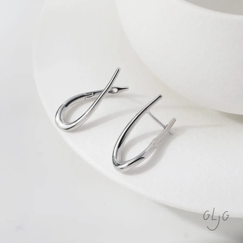 4PCS Twisted Shape Ear Studs Diy Earrings Connectors Jewelry Making Findings Supplies 14k Gold Plated Accessories 28*11.5mm view 4