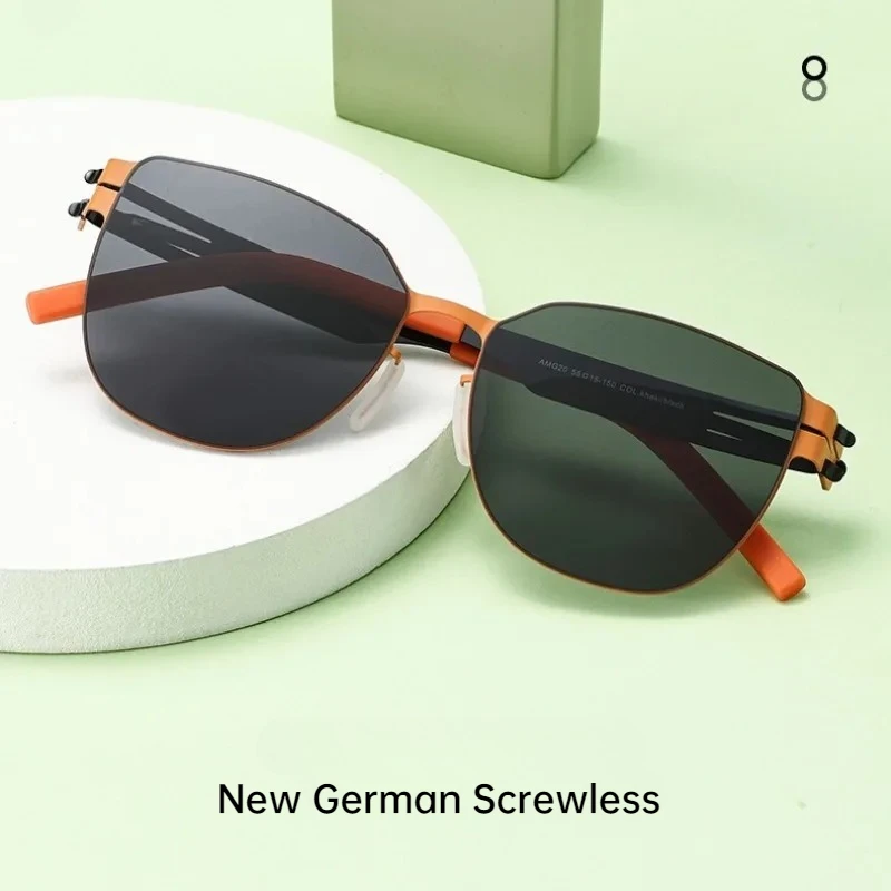 

Немецкие брендовые дизайнерские поляризационные солнцезащитные очки, винтажные мужские качественные биостальные квадратные очки для вождения, UV400, вечерние уличные солнцезащитные очки