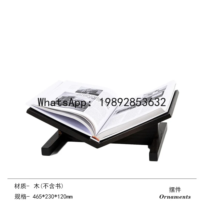 PYJ Modern Minimalist Wood Study Magazine Rack Desktop Support Bookshelf Decoration