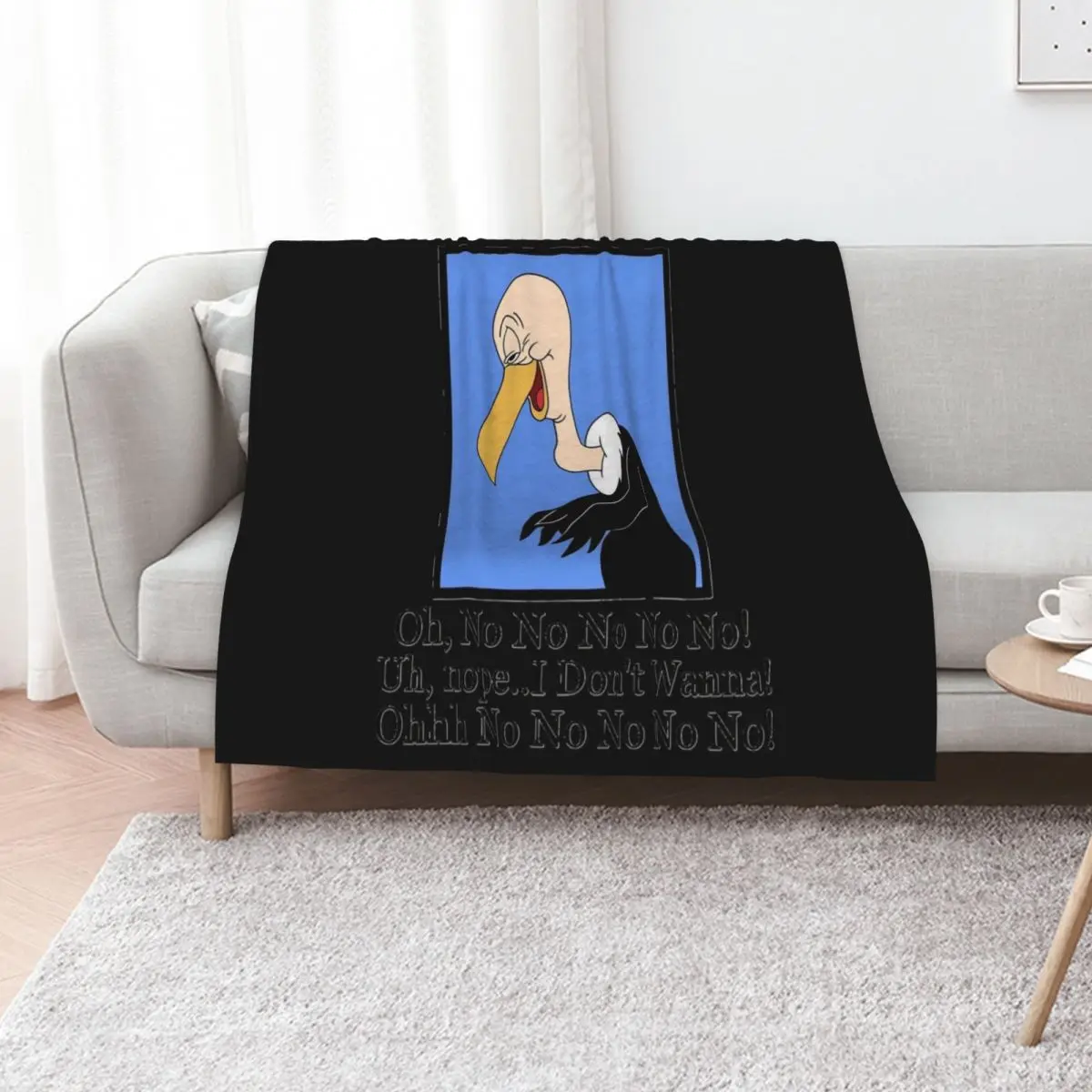 Beaky Buzzard Cartoon No No Essential Throw Blanket Tourist Kid'S halloween Single Flannels Custom Blankets