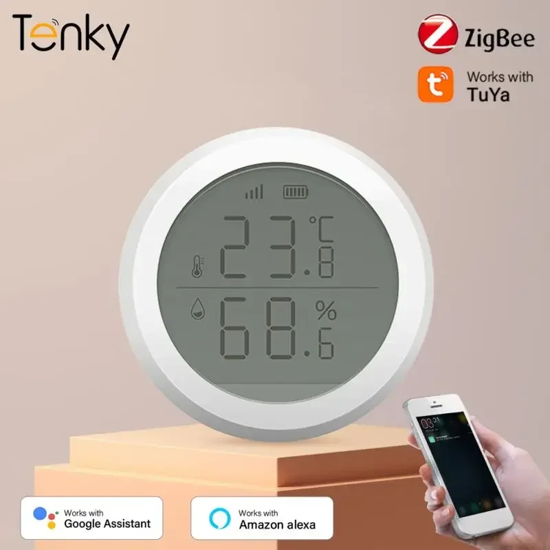 

Smart Life Home Automation Scene Security Alarm Tuya Temperature Sensor Wireless Battery Powered Humidity Sensor Smart Home