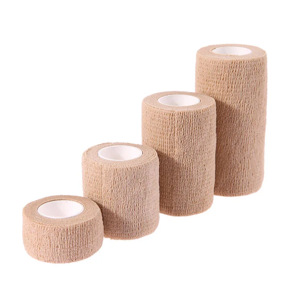 5 Stück 2,5/5/7,5/10 cm selbstklebende elastische Bandage, kohäsives Vliesband, Einwegband für Sport, Befestigung, Finger, Handgelenk, Bein – Detail 2