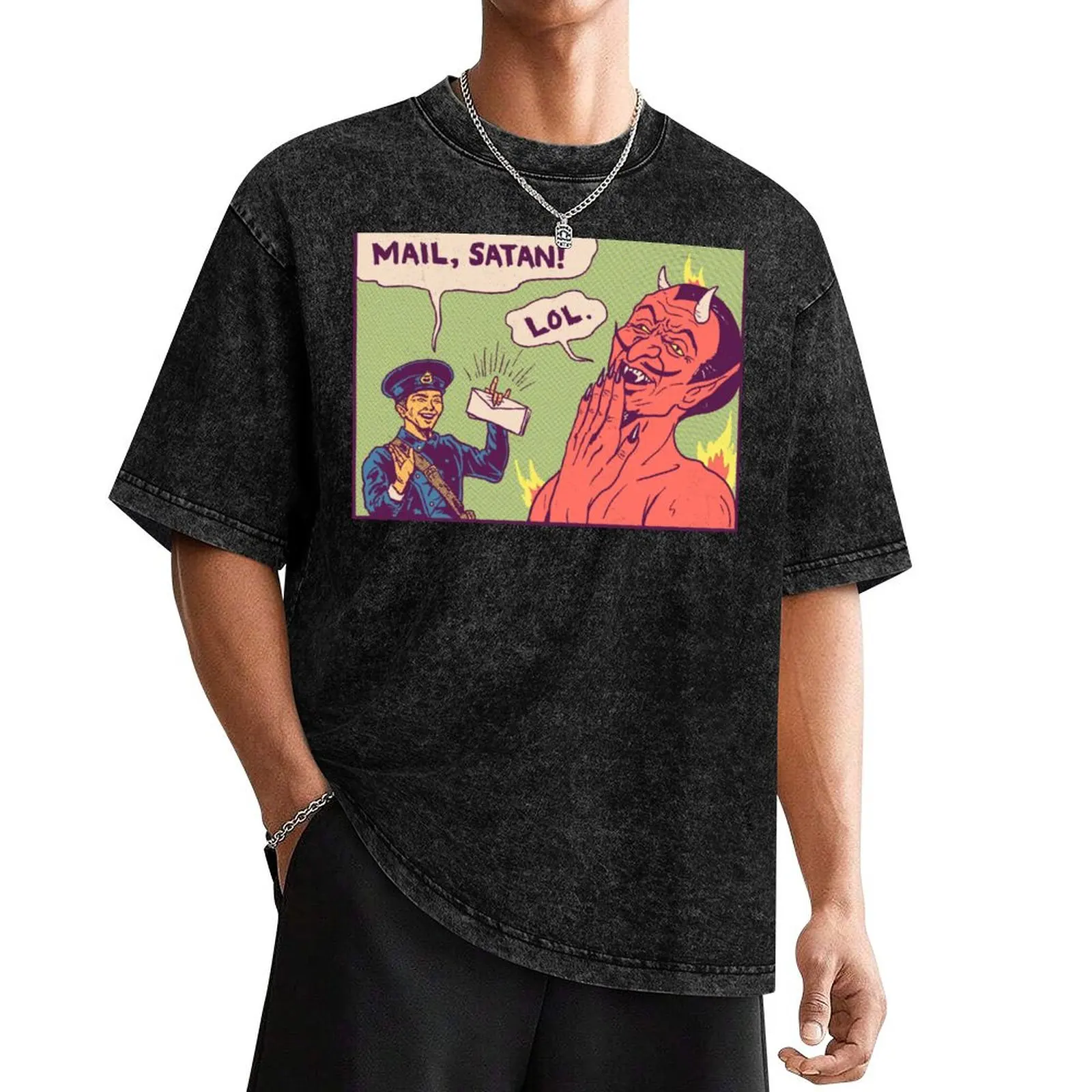 

Mail, Satan! T-Shirt man clothes anime clothes fruit of the loom mens t shirts