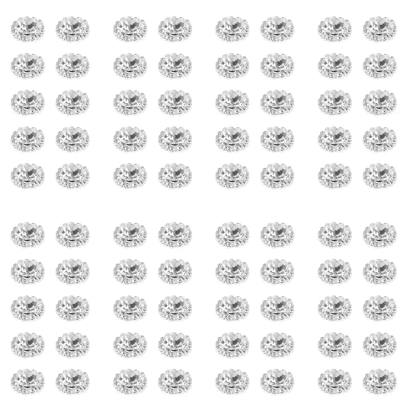 

SEWS-Crystal Rhinestone Button Flat Back Decoration DIY 15Mm 80 Pcs Clear