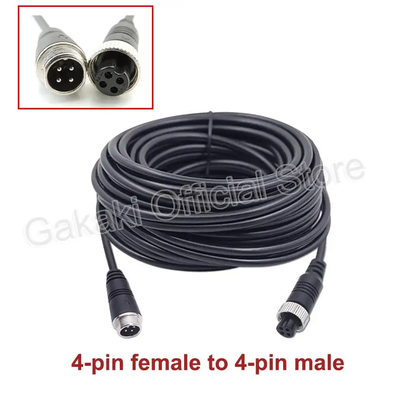 

4-Pin M12 Aviation Video Extension Cable 1M 2M 5M 7M 10M 15M 20M for CCD Reversing Camera Camper Trailer