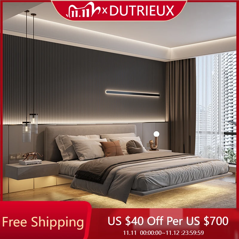 

Aesthetics Floating Bed American Style Confortable Light Luxury Modern Bed High Quality Designer Cama De Casal Beds Furniture