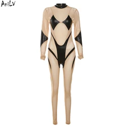 AniLV Mesh Tight Jumpsuit Bodysuit Cosplay Costumes