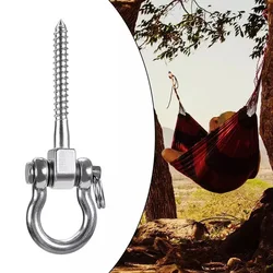 2Pcs Stainless Steel Screws Bracket Heavy Duty 180° Swing Hangers Yoga Hammock Chair Sandbag Hardware Swing Sets