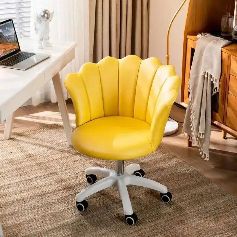 for Backrest Simple Modern Company Rotatable Soft Velvet Chair with Wheels Office Creative Chair Office Chairs for E-sports Room view 3