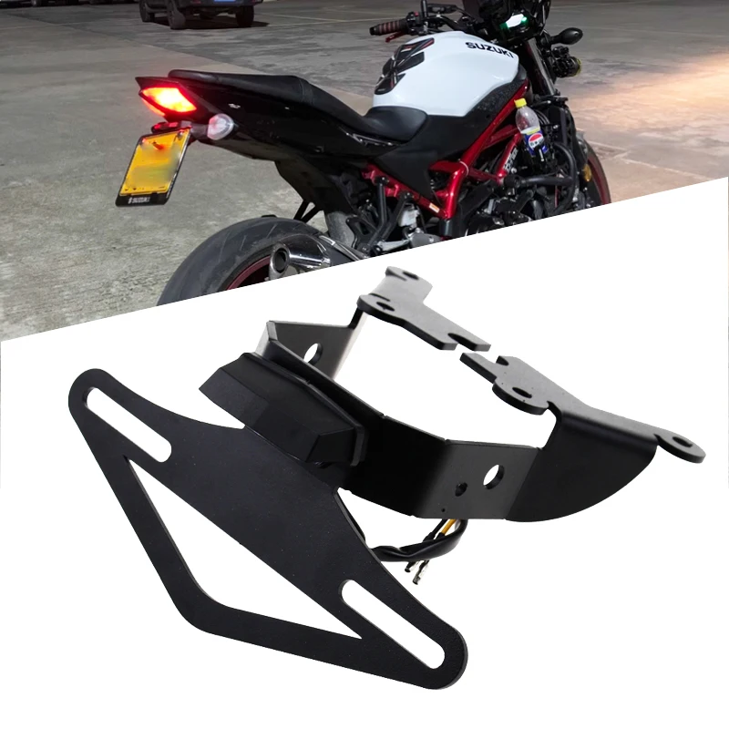 For SV650 2016-2021 SV650X  2017-2021 Motorcycle License Plate Holder Bracket Rear Tail Tidy Fender Eliminator Kit