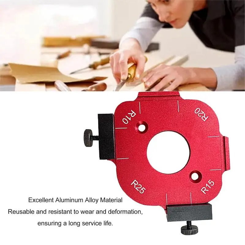 Round Jig For Router Fillet Positioning Mold Half Corner Radius Routing Template Safe Half Corner Routing With Removable Clamp