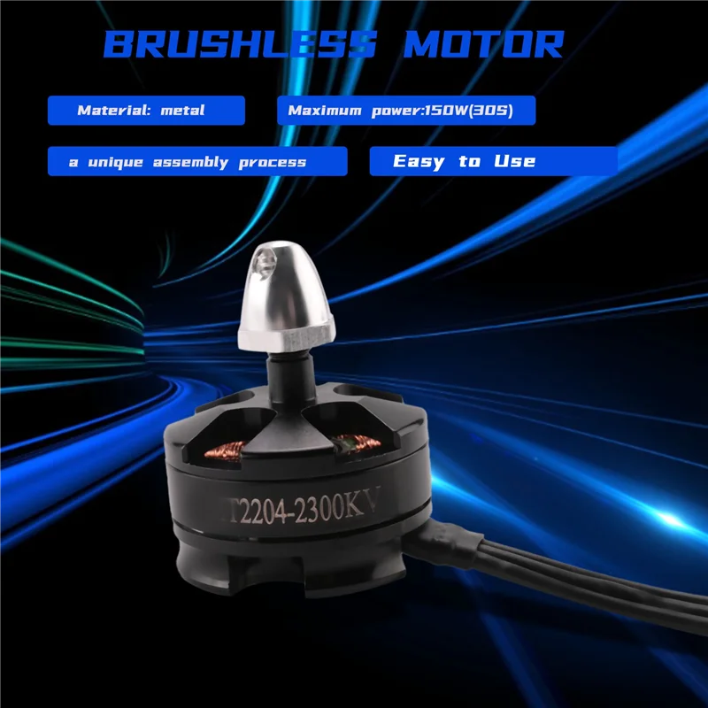 A31R-4Pcs MT2204 2204 2300KV Brushless Motor CW / CCW For Mini 200 210 230 250MM Quadcopter FPV