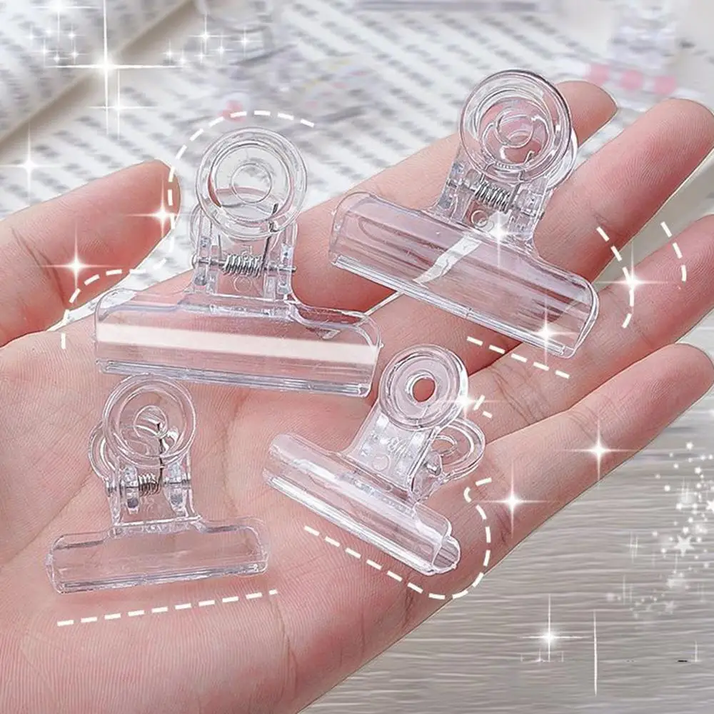 透明アクリルロングテールクリップ、金属メッキペーパークリップ、フォトクリップ、透明ダブテールクリップ、フードバッグシーリングクリップ、22mm、38mm、50mm、1個