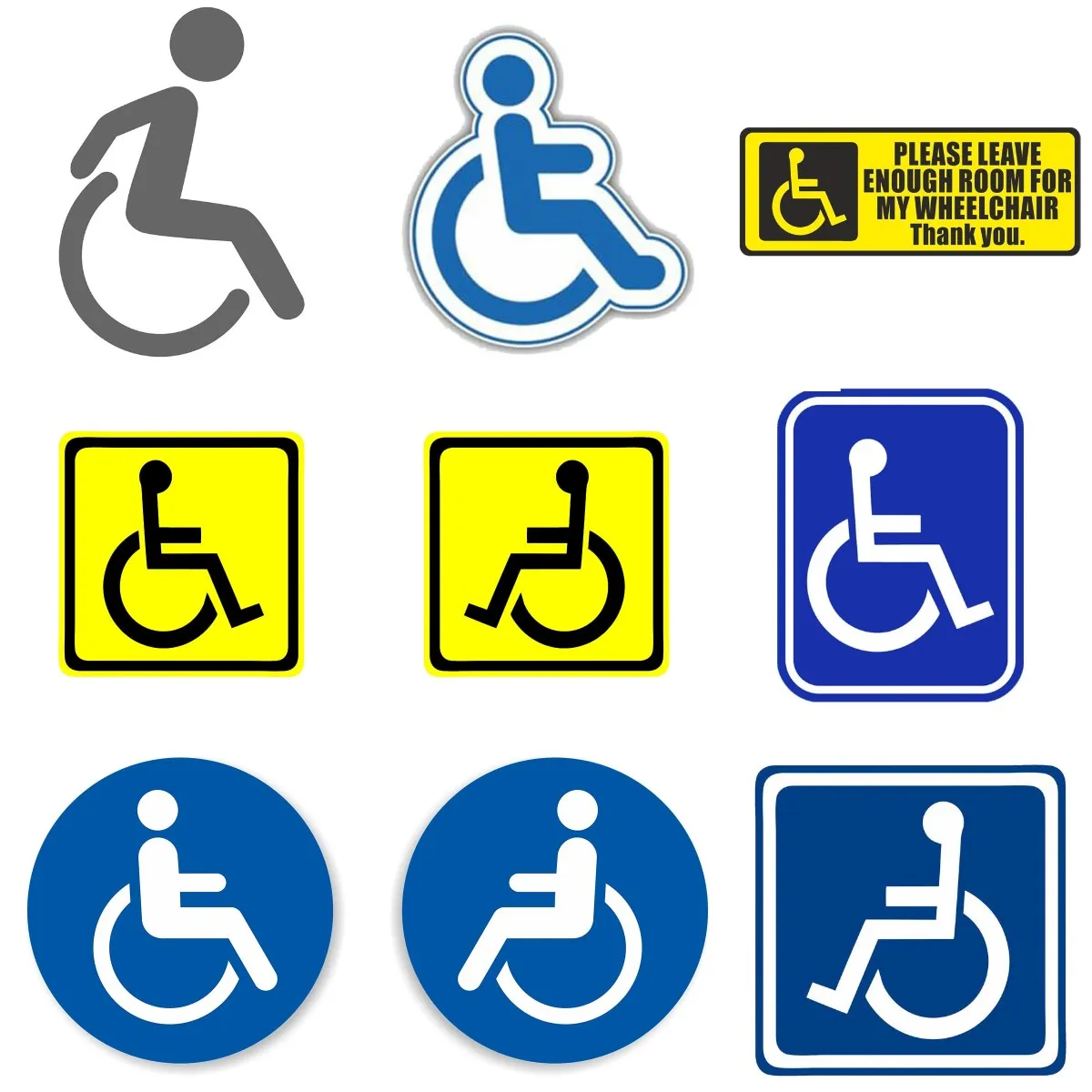 Creative Disabled Wheelchair Waterproof Accessories Sticker for Decorate Helmet Car Camper Bumper Motorcycle Off-road Decal