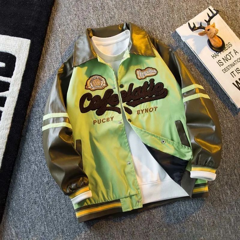 

Autumn and Spring Fashion Trend Printed Vintage Sports Baseball Jacket for Men Loose and Comfortable Plus Size High-End Blazer