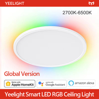 Yeelight Smart Led RGB Ceiling Light Wifi 24W Dimmable 2700K-6500K Ultra Thin Smart Voice Control work with APP Homekit Mi home