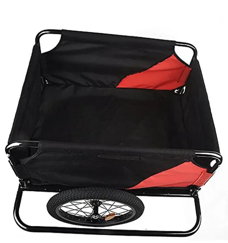 Outdoor Cycling Bike Rear Mounted Luggage Trailer Foldable Multifunctional Miscellaneous Goods Trailer Shopping Cart