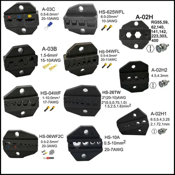Zangen backen Crimp werkzeug HS-03BC HS-40J HS-03B HS-03C HS-04WF HS-02H1 HS-02WF2C HS-625WFL HS-06WF2C HS-10A HS-25J