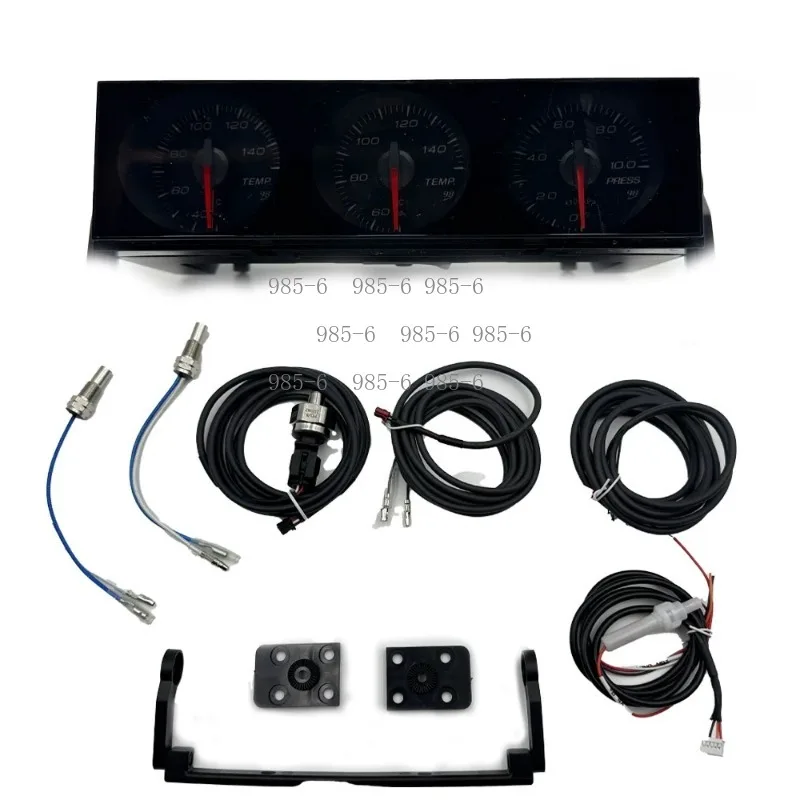 Automobile Modification Triple Meter, Water Temp Oil Temp Oil Pressure & Turbine Pressure Gauge