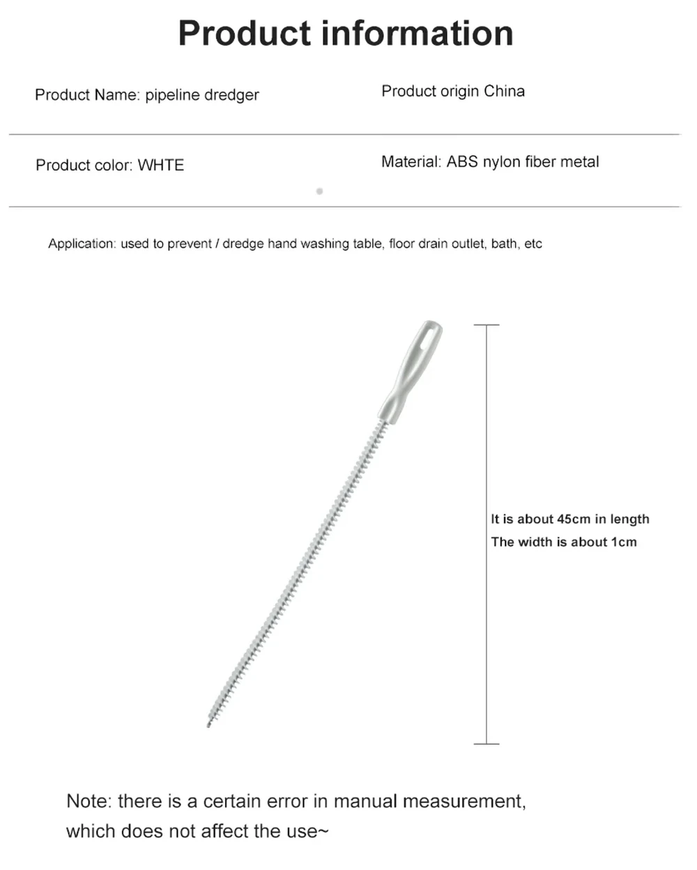 Rohr Bagger Pinsel Bad Haar Kanalisation Waschbecken Reinigung Pinsel Abfluss Reiniger Flexible Reiniger Verstopfen Stecker Loch Entferner Werkzeug – Detail 14