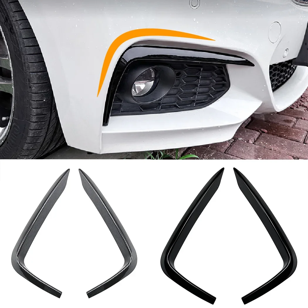 For BMW F22 F23 218i 220i 228i 230i M235i M240i M Sport 2014-2020 Front Bumper Side Splitter Canard Spoiler Kit Fog Lamp Sticker