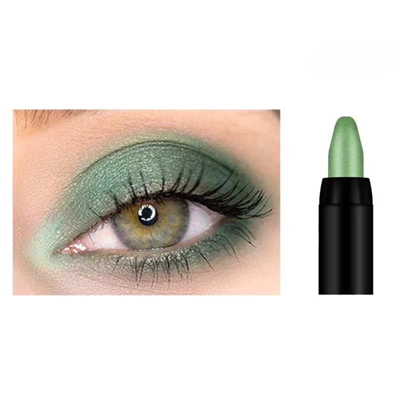 Smoky Dark Black Eyeshadow Pencil Stick Waterproof Pearlescent Matte Metallic Glitter Eye Shadow Highlighter Pen Make Up Tool - view 3