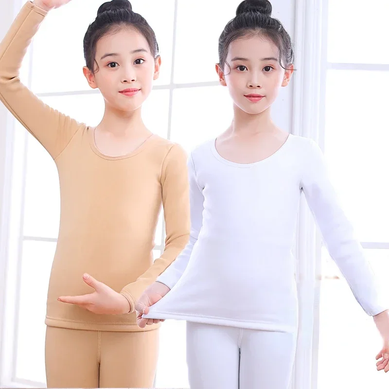 Wear Flesh-colored Bottoming Top Tight-fitting Girl's Dance Performance Children's White Dance Bottoming Shirt Practice Dance