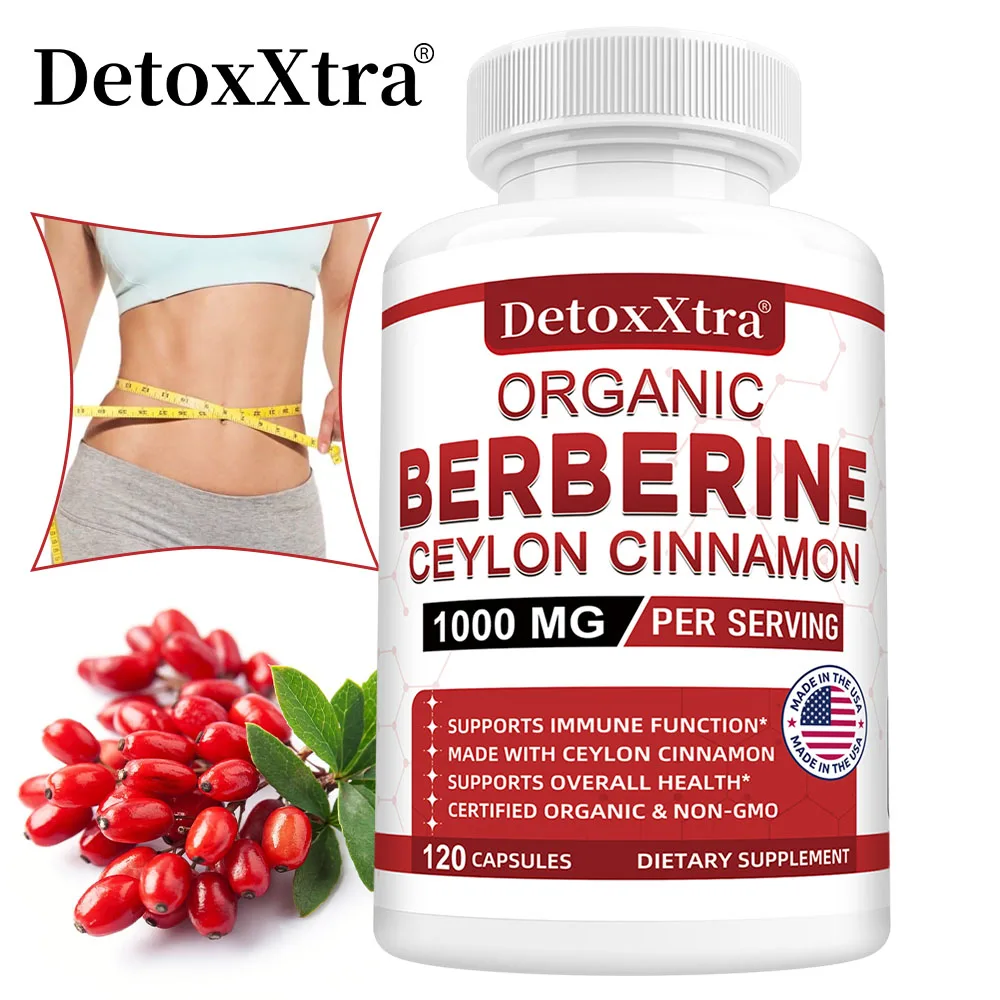 

Ceylon Cinnamon Capsules - with Berberine, Energy, Heart & Metabolism, Full Body Antioxidant Support, for Men & Women