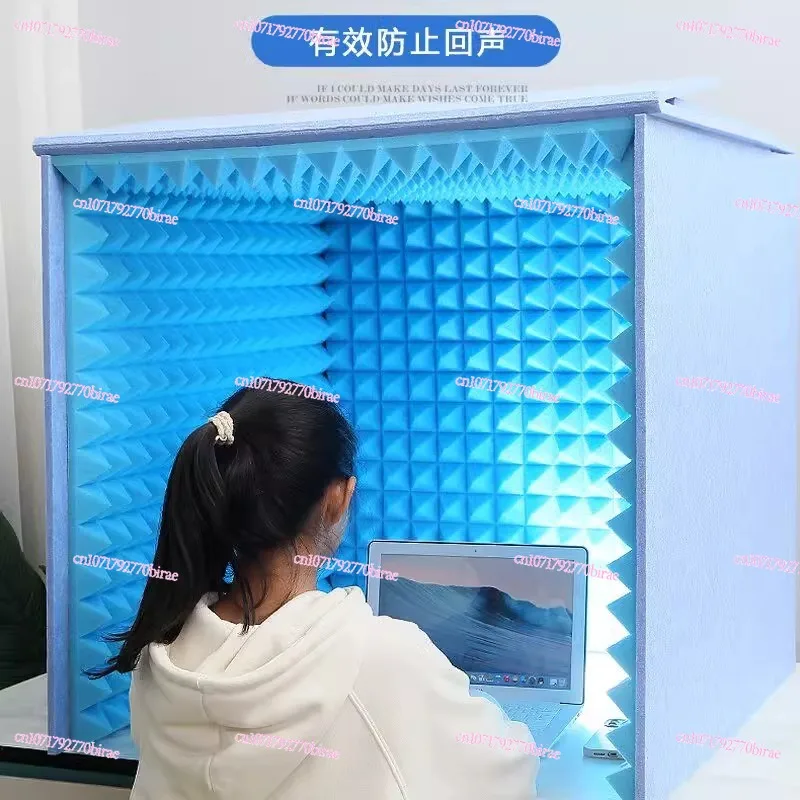 تسجيل استوديو سطح المكتب المنزل بسيط قابل للإزالة عزل الصوت البث المباشر المضيف الصوت الحد من الضوضاء قطعة أثرية