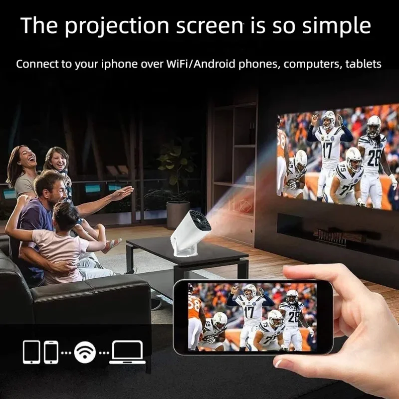 Projector Android Wifi Smart Portable Projector for Samsung iPhone Phone 1280 720P Full With 4K HD Office Home Theater Video