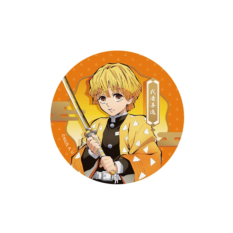 58mm Anime Demone Slayer Kimetsu no Yaiba Kanroji Mitsuri Uzui Tengen COSTUME Cosplay Distintivo Pin SPTE Spilla in banda stagnata ﻿   Prop Gilf