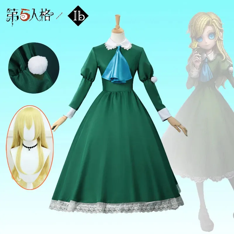 

Аниме Ib Mary Косплей Костюм Девушка Мэри Зеленое Платье Костюм Хэллоуин Рождественская Вечеринка Униформа Юбка для Женщины Парик