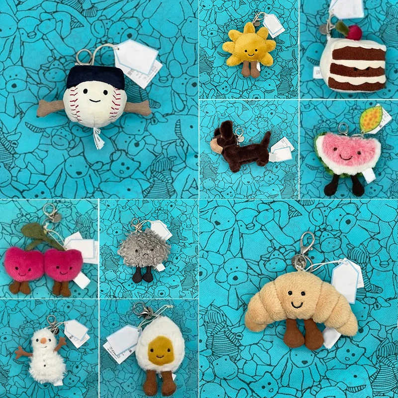 Nuevo Peluche JC Marshmallow 2026, Pequeño Charm de Cereza, Peluche de Tortuga Pequeña, Croissant, Pequeño Pingüino JC Charm para Bolso