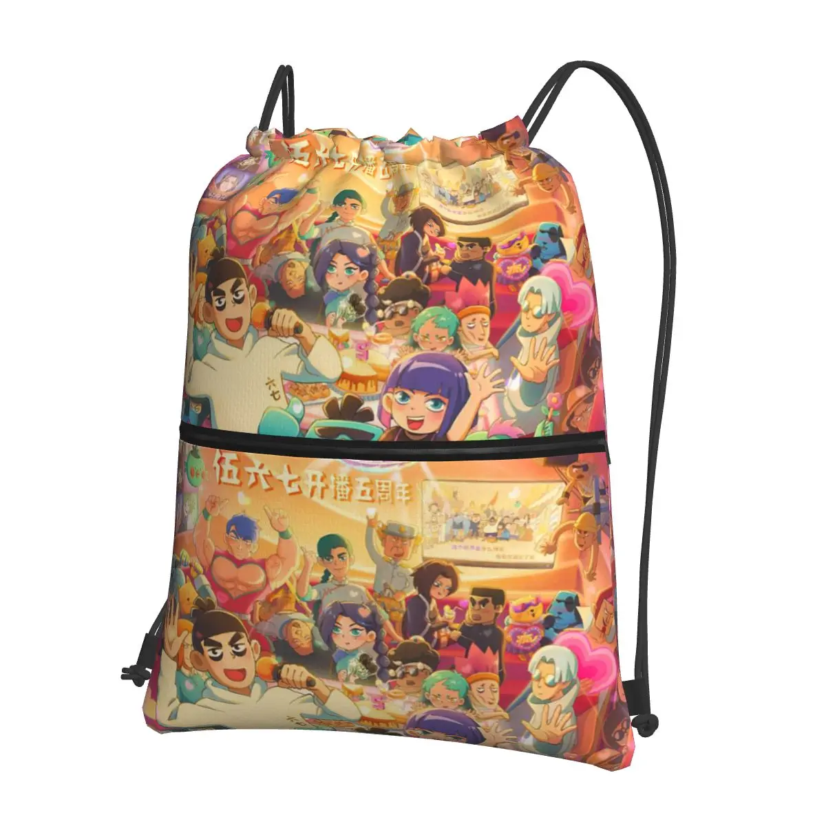 

Scissor Seven Action Manga Cartoon Backpacks Multi-function Drawstring Bundle Pocket Shoes Bag Book Bags for Man Woman Students