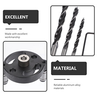 1 Set Aluminum Alloy Self Centering Dowel Kit For Woodworking, Portable Drill Bit Guide Locator, Durable Drill Guide Positioner