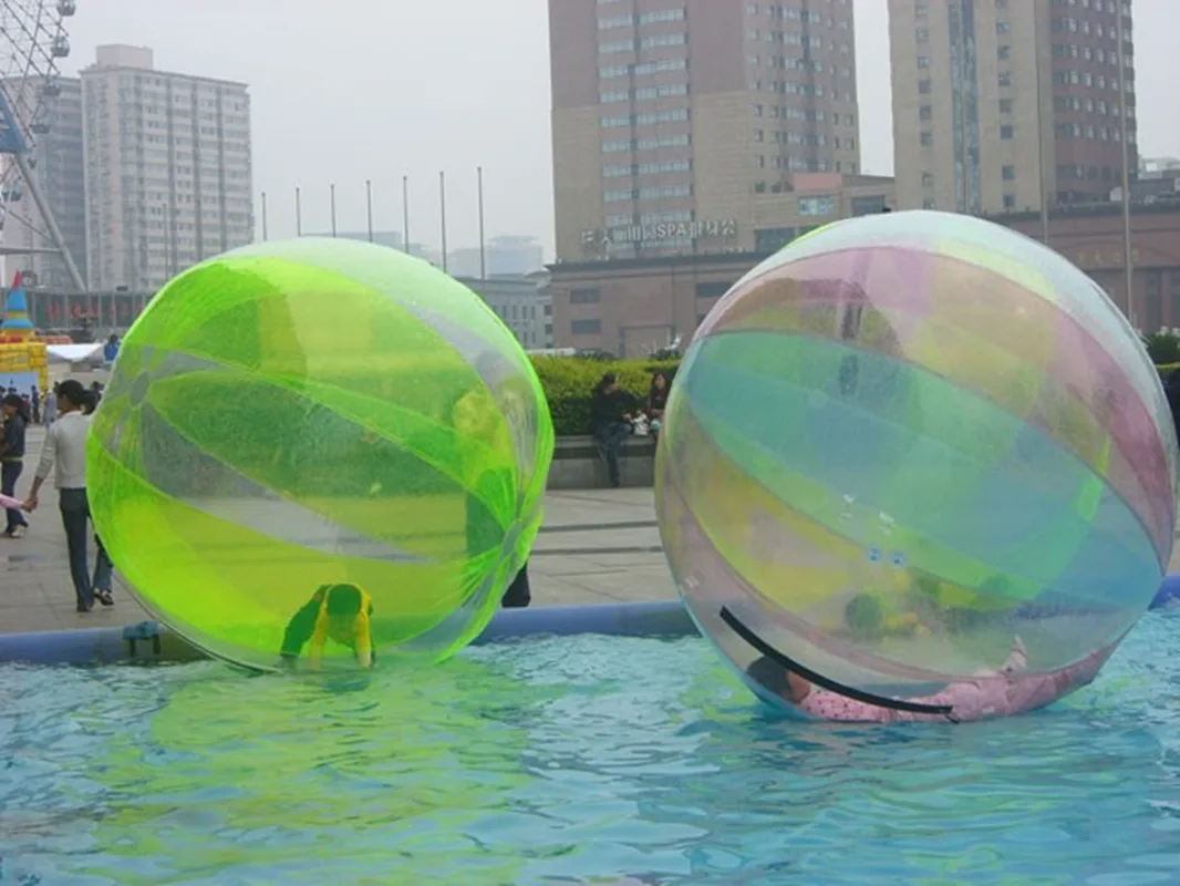 Wasser-Walking-Ball, 2,5 m Durchmesser, klarer aufblasbarer Wasser-Zorb-Ball, riesiger Hamster-Blasenball, Wasserballon-Tanzball – Detail 4