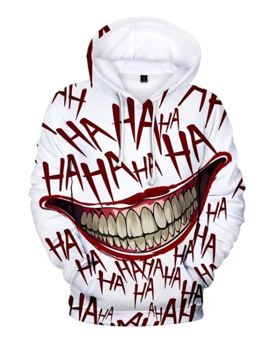 Haha Joker Fashionon 3D Hoodies Men Women Oversized Hip Hop Casual Hoodies Pullovers Hooded Sweatshirts Jackets Clothing