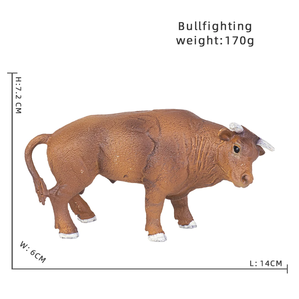 Nutztiere Milch Kuh Geflügel Rinder Kalb Stier Bison Ox Action figuren Sammlung PVC frühen pädagogischen Spielzeug Kinder Geschenk – Detail 6