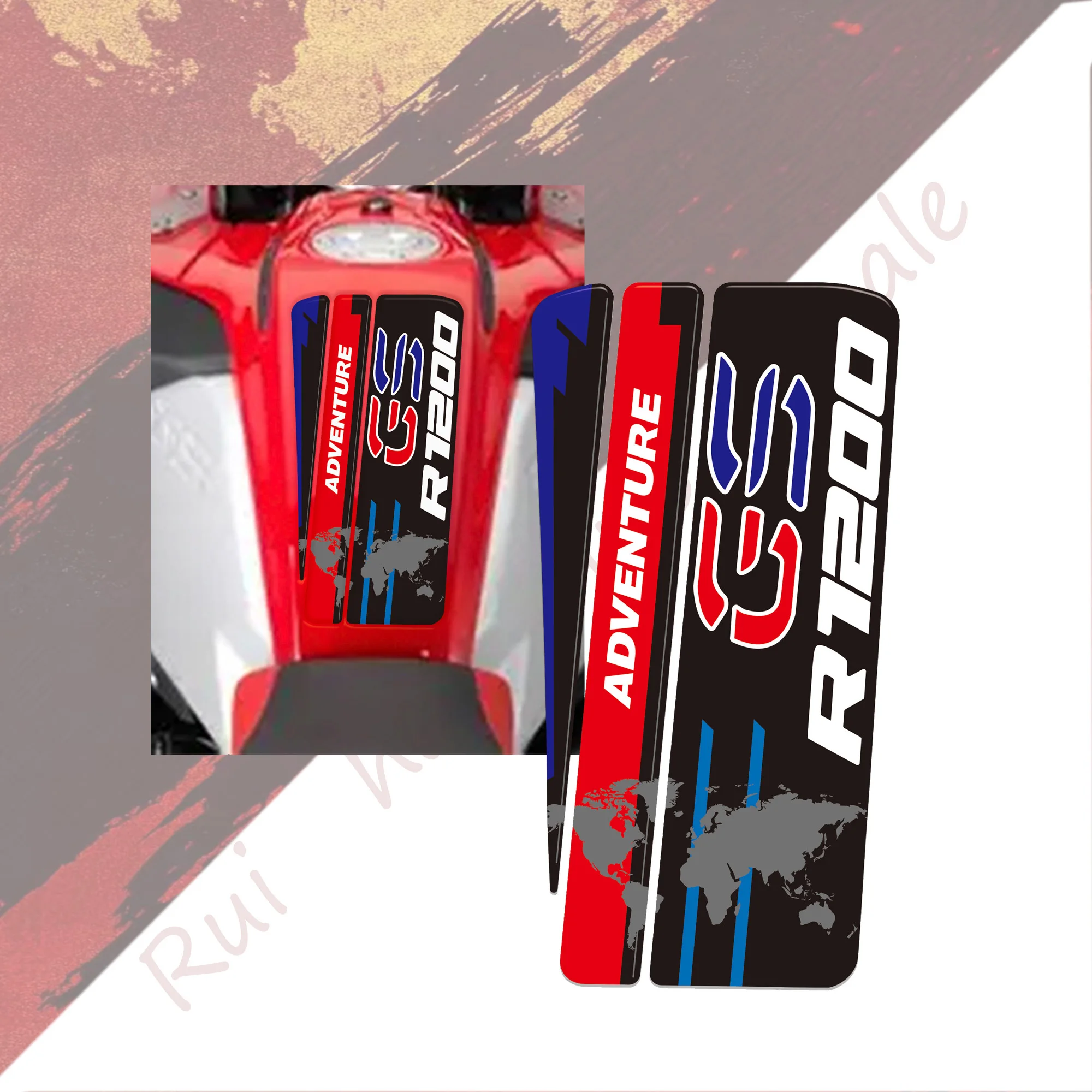 New Motorcycle Front Fender Moto Side Body Head Tail Box Stickers Decal Accessories For BMW R1200 GS Adventure 2014-2019 Sticker