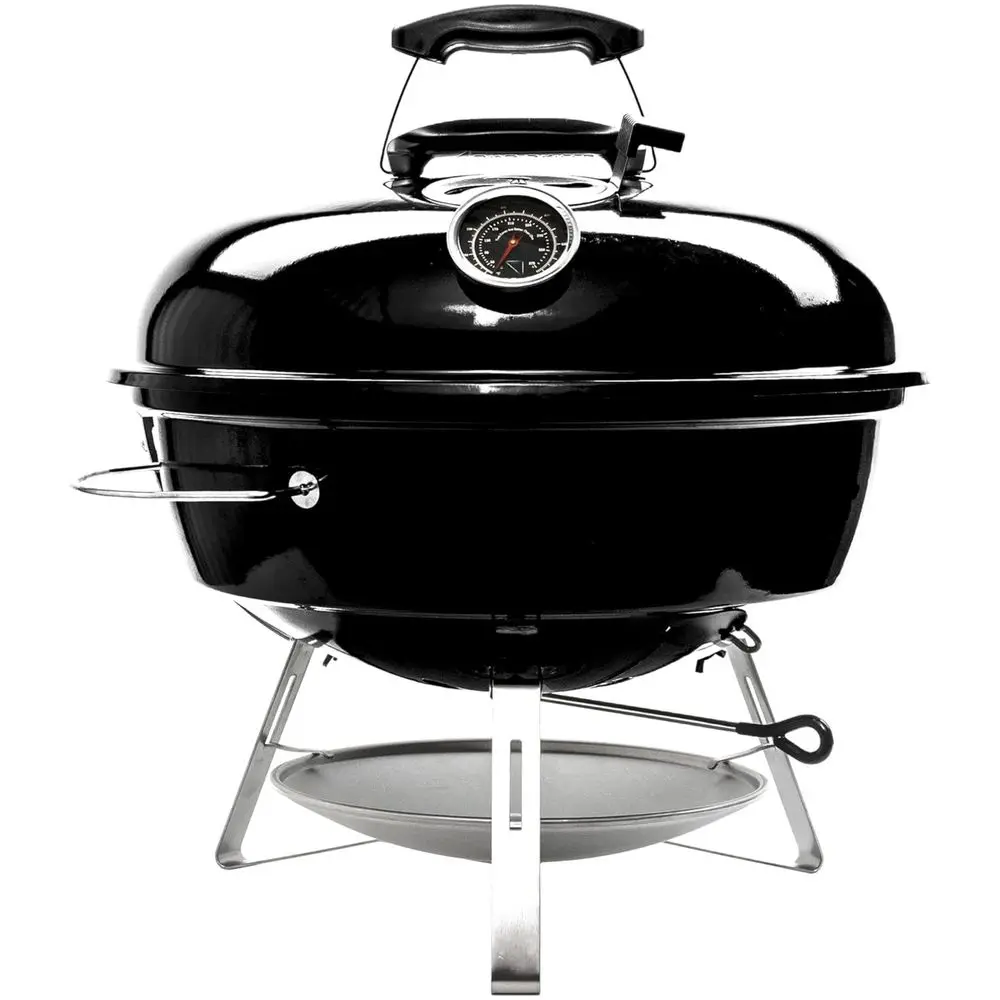

Grills Slow N Sear Travel Kettle, 2Zone Cook Charcoal Basket and Easy Spin 18 Grate Portable Charcoal Grill for BBQ Cooking Tra