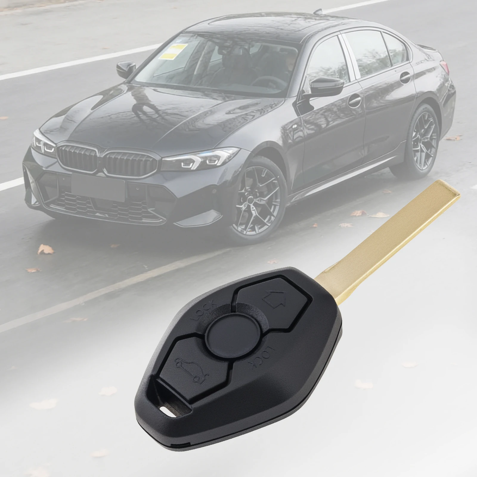 Car Key Fob Case Shell Replacement Remote Cover with HU92 Blade Fit for 1 3 5 6 7 Series X3 X5 Z3 Z4