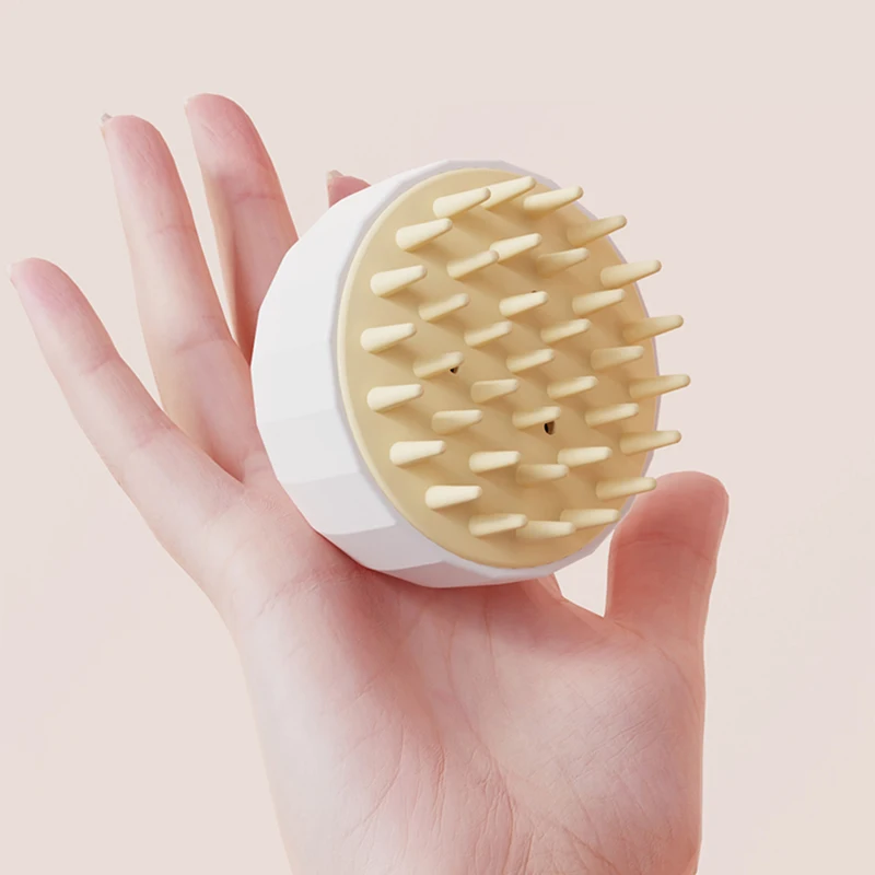 Shampoo Brush With Liquid Dispensing Silicone Massage Brush, Scalp Cleaning Brush, Hair Washing Tool