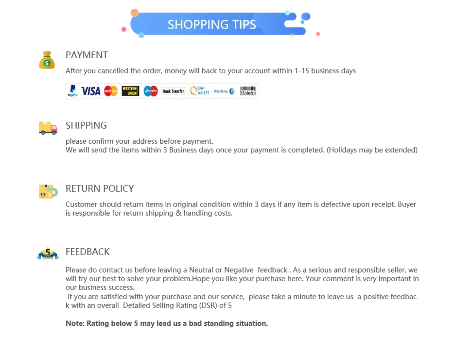 Payment URL for Hardware Acessories or Shipment